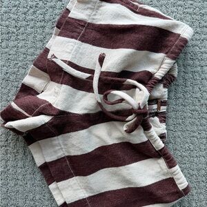 Free People Striped Micro Shorts